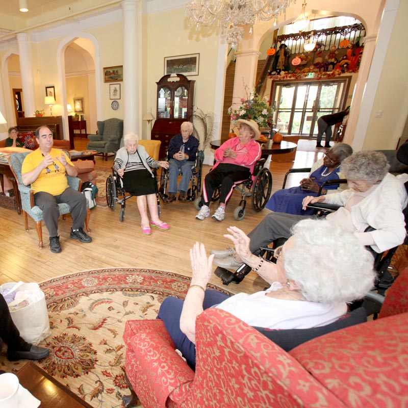 residents practicing tai chi